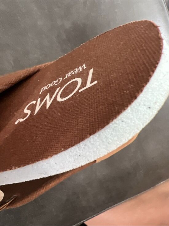 TOMS shoes sneaker Mens 11 Baja 2.0 Slip on Walnut twill brown Cream main image 9